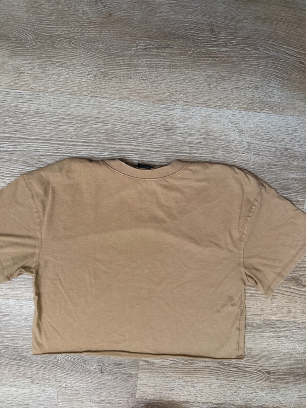 wild fable Tan Cropped Short Sleeve Tee